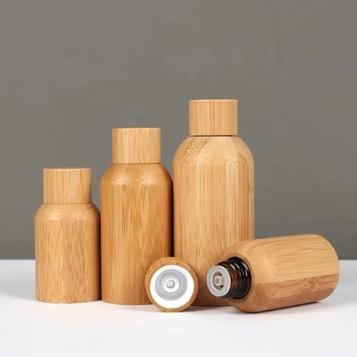 15 ml 30 ml 50 ml vuoto di bambù olio essenziale cosmetico bottiglia di vetro