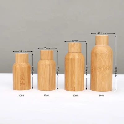 15 ml 30 ml 50 ml vuoto di bambù olio essenziale cosmetico bottiglia di vetro