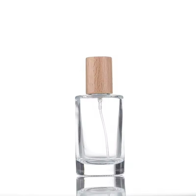Bottiglia di 30 ml per profumi in vetro Spray liquido Sprayer di viaggio Bottiglia ricaricabile Capo in legno