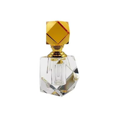 Bottiglia di profumo a taglio cristallino trasparente da 3 ml a 6 ml a 12 ml con tappo Bottiglia di vetro vuota