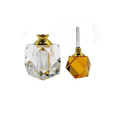 Bottiglia di profumo a taglio cristallino trasparente da 3 ml a 6 ml a 12 ml con tappo Bottiglia di vetro vuota