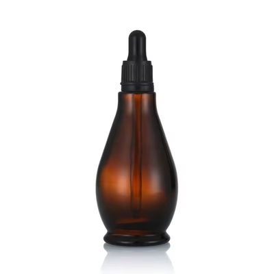 Bottiglie di olio essenziale riempiebili vuote marrone opaco con tappo del gocciolante 30 ml 50 ml