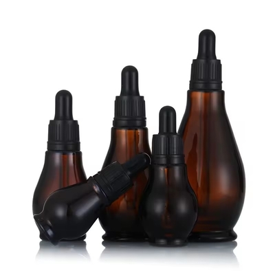 Bottiglie di olio essenziale riempiebili vuote marrone opaco con tappo del gocciolante 30 ml 50 ml