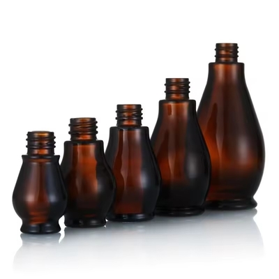 Bottiglie di olio essenziale riempiebili vuote marrone opaco con tappo del gocciolante 30 ml 50 ml