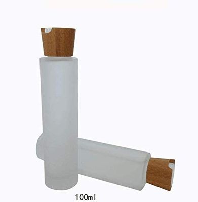 20/410 di barattolo cosmetico del coperchio di bambù cosmetico di vetro 20mm delle bottiglie 100ml
