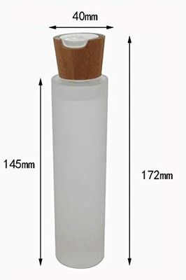20/410 di barattolo cosmetico del coperchio di bambù cosmetico di vetro 20mm delle bottiglie 100ml