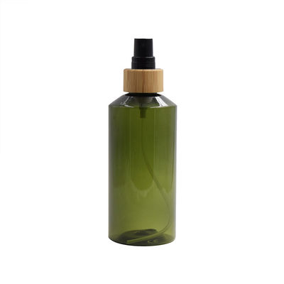 10ml verde oliva 5,5&quot; organico bottiglie vuote dello spruzzo del barattolo 20/410 cosmetico di bambù del coperchio piccole