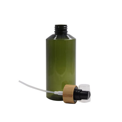 10ml verde oliva 5,5&quot; organico bottiglie vuote dello spruzzo del barattolo 20/410 cosmetico di bambù del coperchio piccole