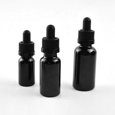 22/400 di bottiglia di vetro glassata nera 22mm del contagoccia per gli oli essenziali 100cc
