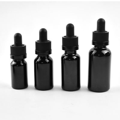 22/400 di bottiglia di vetro glassata nera 22mm del contagoccia per gli oli essenziali 100cc