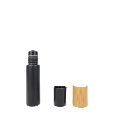 bottiglie di bambù del rullo del vetro trasparente del cappuccio 22mm delle bottiglie di olio essenziale 10ml 22/400