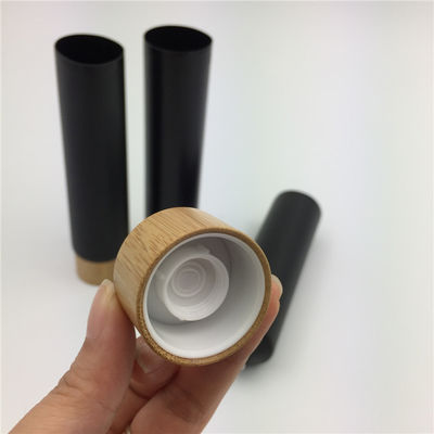 metropolitana molle cosmetica di alluminio 200ml che imballa per il coperchio di bambù 40/400 40MM dei cosmetici