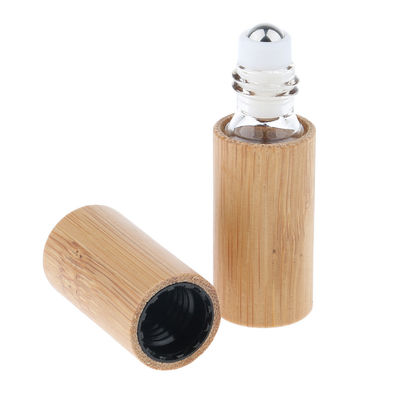 il cosmetico vuoto a 2,8 pollici 5ml imbottiglia lo SGS d'imballaggio cosmetico di bambù del rullo dell'olio