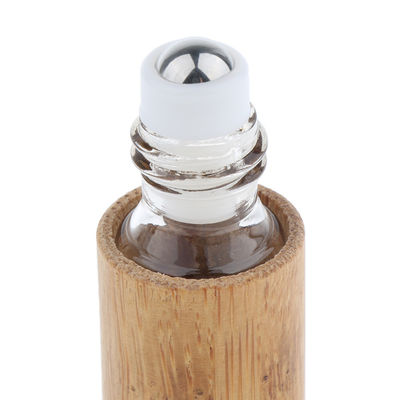 il cosmetico vuoto a 2,8 pollici 5ml imbottiglia lo SGS d'imballaggio cosmetico di bambù del rullo dell'olio