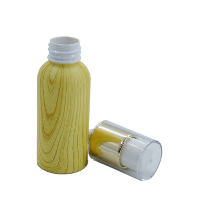 contenitori cosmetici di bambù 200ml 18/400 di barattolo senz'aria 18mm della crema della pompa