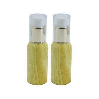 contenitori cosmetici di bambù 200ml 18/400 di barattolo senz'aria 18mm della crema della pompa