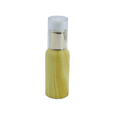 contenitori cosmetici di bambù 200ml 18/400 di barattolo senz'aria 18mm della crema della pompa
