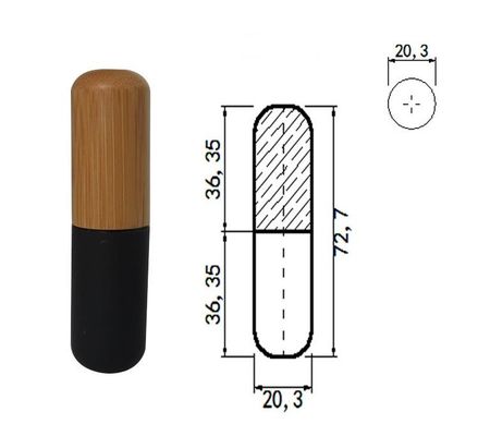 OEM di bambù del cappuccio 21mm di Diy del rossetto 4ml della metropolitana vuota riutilizzabile dei contenitori