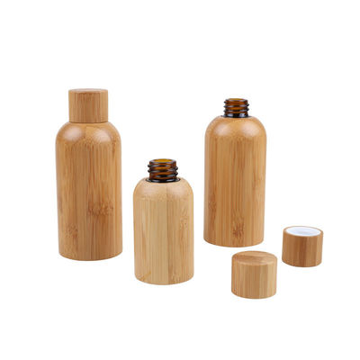 barattoli d'imballaggio cosmetici riutilizzabili 35ml di 47mm con i coperchi di bambù 28/400