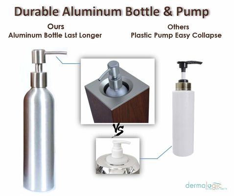 Le 24 410 8,5 once fluide riutilizzabile di alluminio cosmetico imbottigliano 300ml 24mm