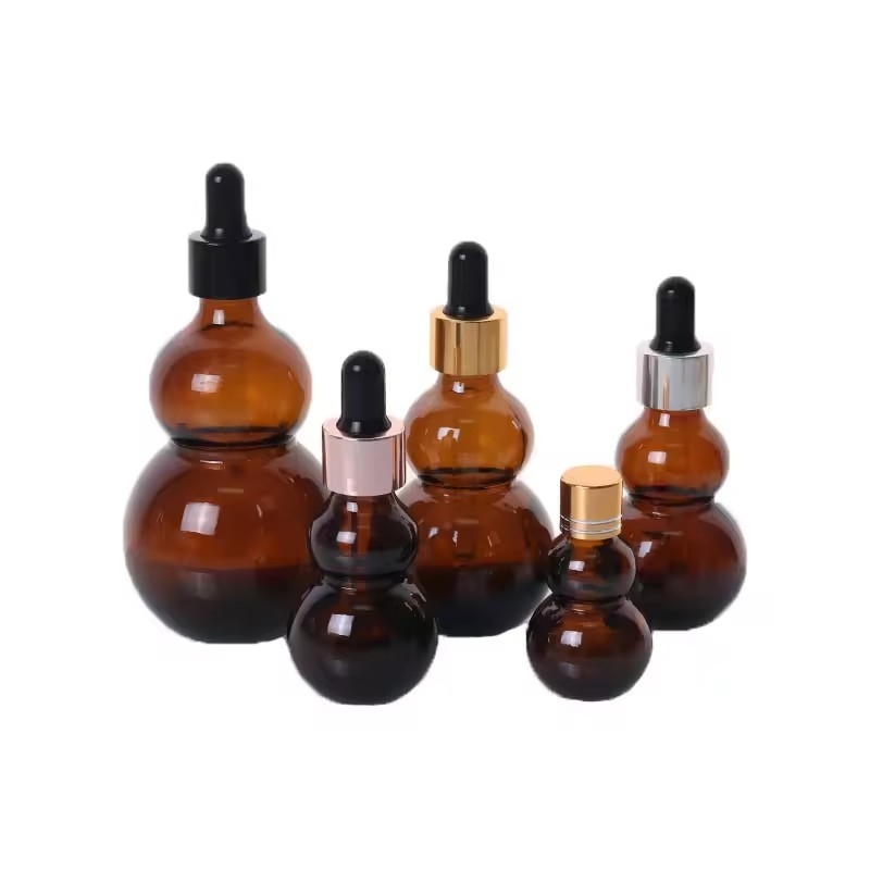15 ml 30 ml Bottiglia gocciolante in vetro ambra Bottiglie di olio essenziale per capelli e olio corporeo